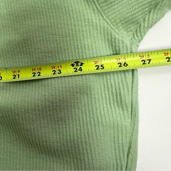 Pink Victoria’s Secret Women’s Pullover Waffle Sweatshirt Sz Medium Color Green - Picture 7 of 9